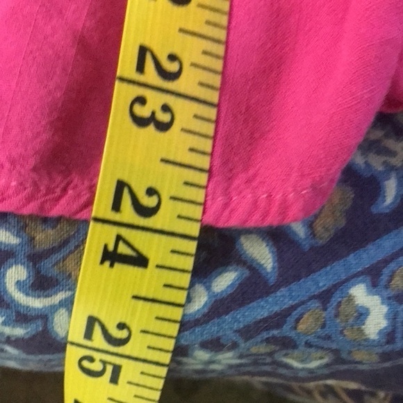 Andree by Unit Women’s Ruffle Top Pink Size L Flutter Sleeve Boho Summer Barbie - Picture 11 of 11